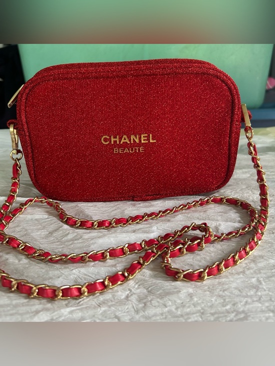 CHANEL Handbags - CHANEL Beaute Make Up bag GWP- Converted to Crossbody